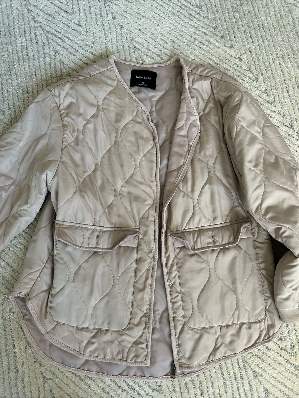 New Look Quilted Light Beige Puffer Jacket